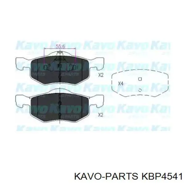 KBP-4541 Kavo Parts колодки тормозные передние дисковые