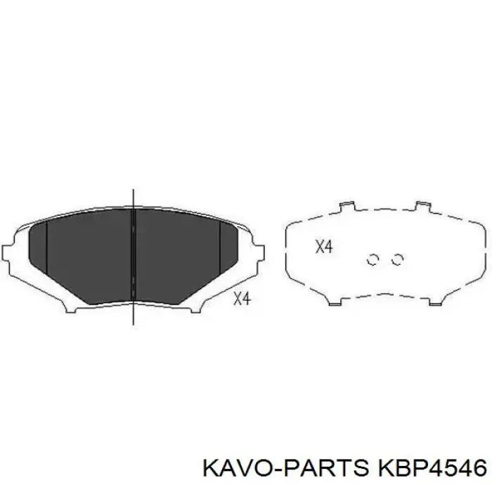 KBP4546 Kavo Parts колодки тормозные передние дисковые