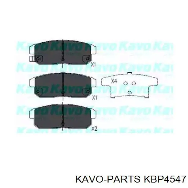 KBP-4547 Kavo Parts колодки тормозные задние дисковые