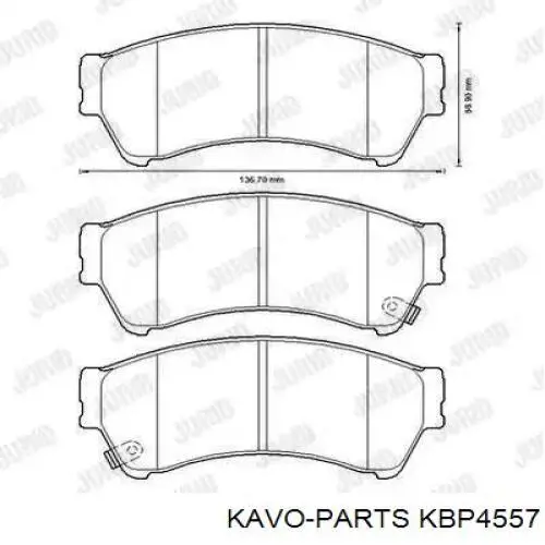 Купить KBP4557 Kavo Parts Колодки тормозные