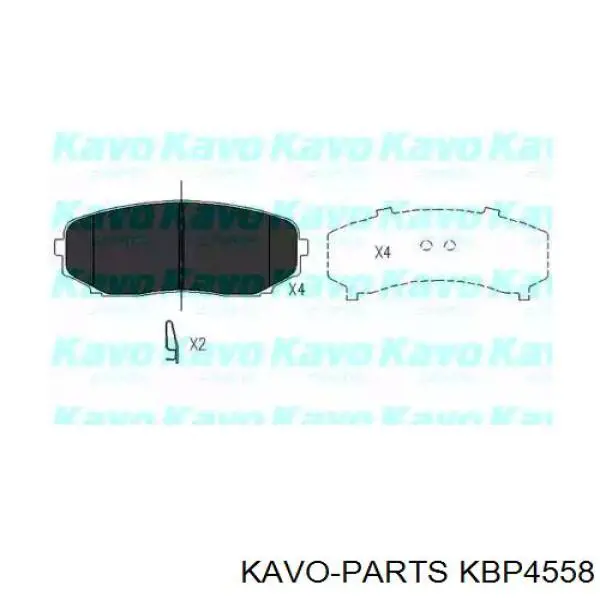 Передние тормозные колодки KBP4558 Kavo Parts