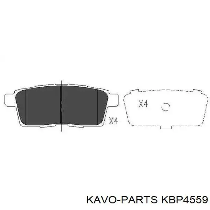 Задние тормозные колодки KBP4559 Kavo Parts