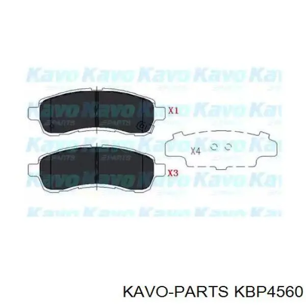 Передние тормозные колодки KBP4560 Kavo Parts