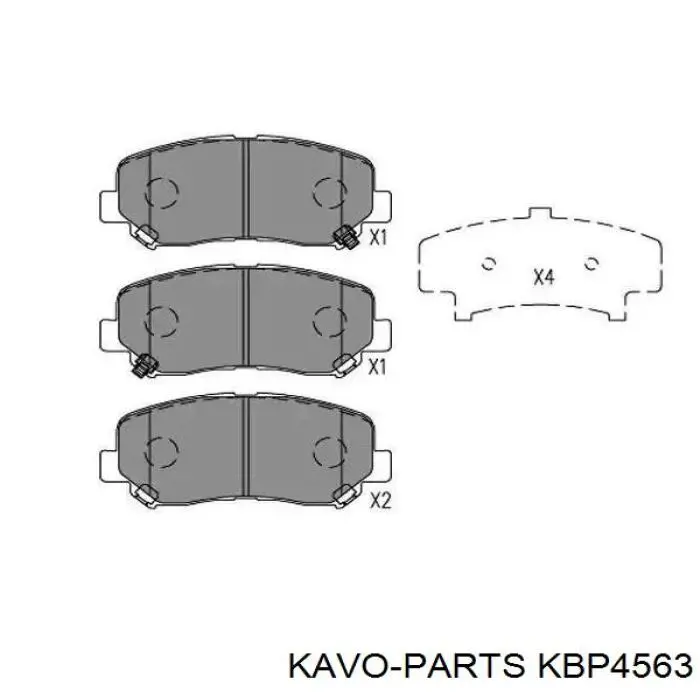 KBP-4563 Kavo Parts sapatas do freio dianteiras de disco