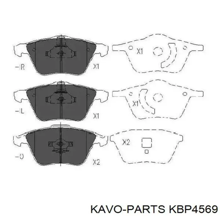 KBP-4569 Kavo Parts передние тормозные колодки