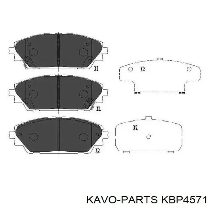 KBP-4571 Kavo Parts sapatas do freio dianteiras de disco
