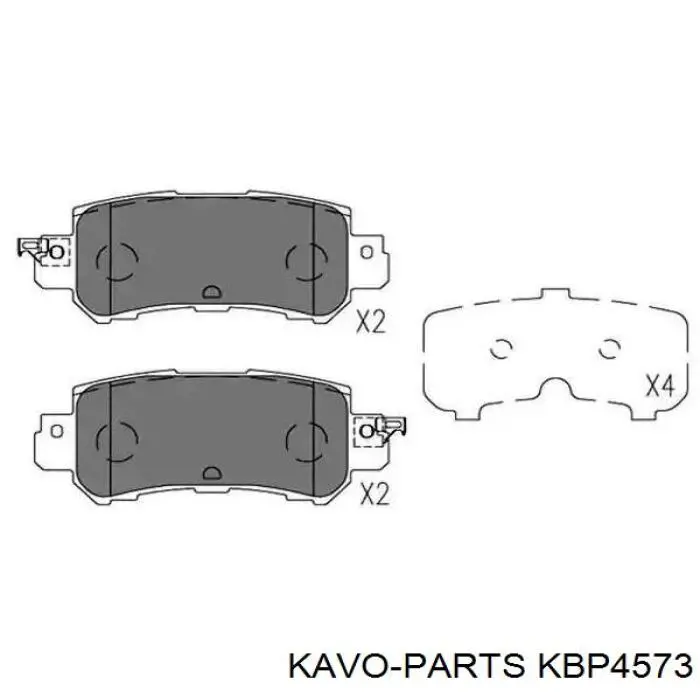 Задние тормозные колодки KBP4573 Kavo Parts