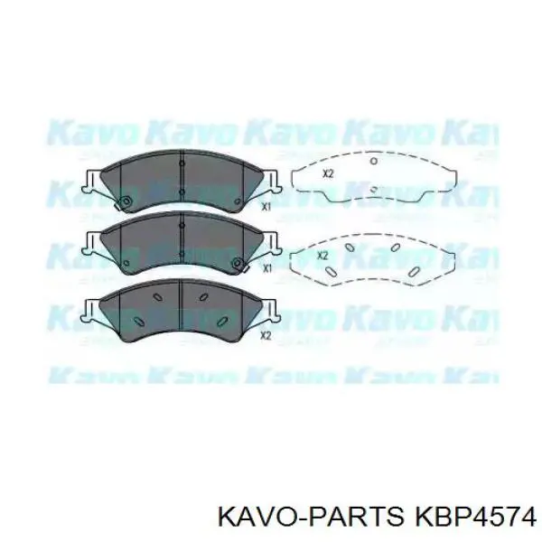 KBP-4574 Kavo Parts sapatas do freio dianteiras de disco