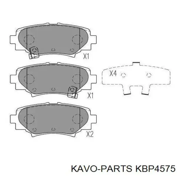 KBP-4575 Kavo Parts sapatas do freio traseiras de disco