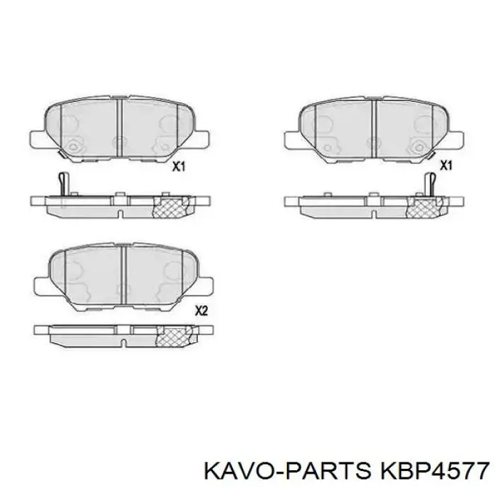 Купить KBP4577 Kavo Parts Колодки тормозные задние, дисковые