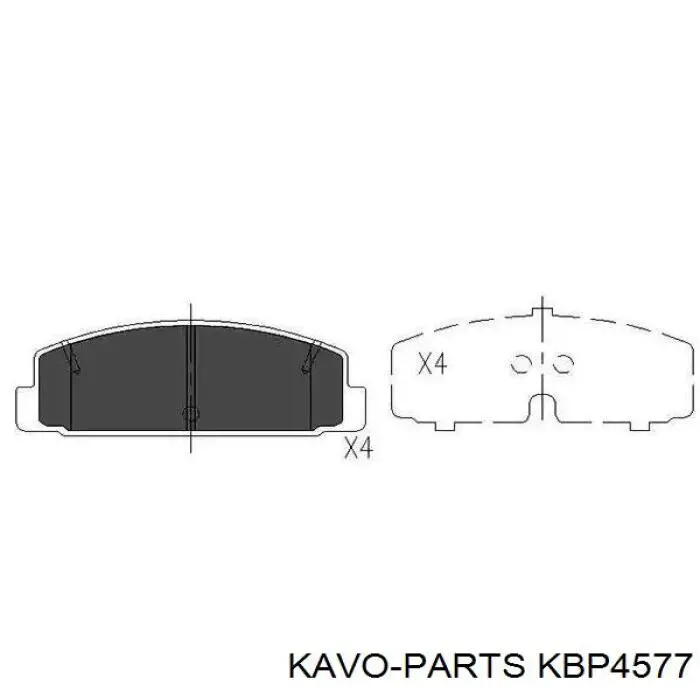 KBP4577 Kavo Parts Колодки тормозные дисковые комплект
