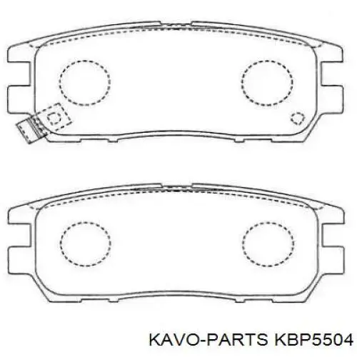 Задние тормозные колодки KBP5504 Kavo Parts