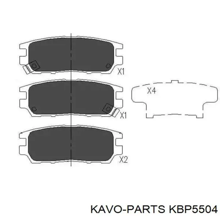 KBP-5504 Kavo Parts задние тормозные колодки