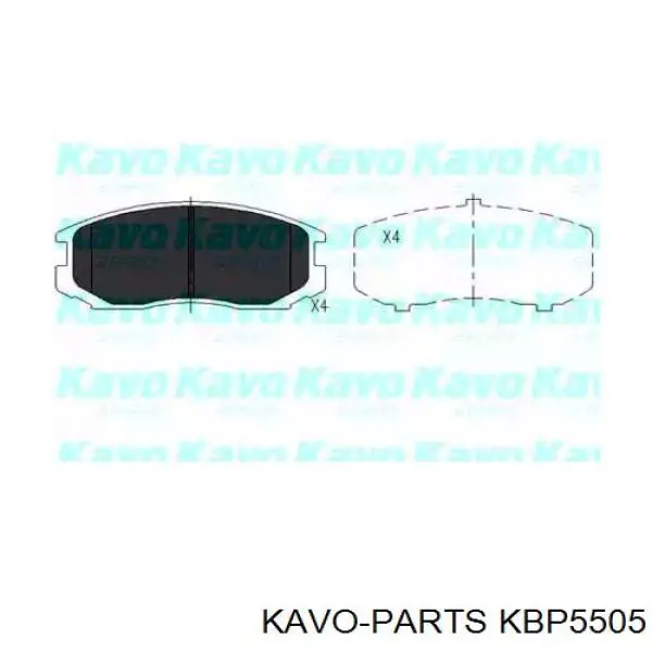 KBP-5505 Kavo Parts sapatas do freio dianteiras de disco