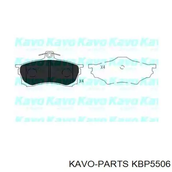 KBP-5506 Kavo Parts sapatas do freio dianteiras de disco