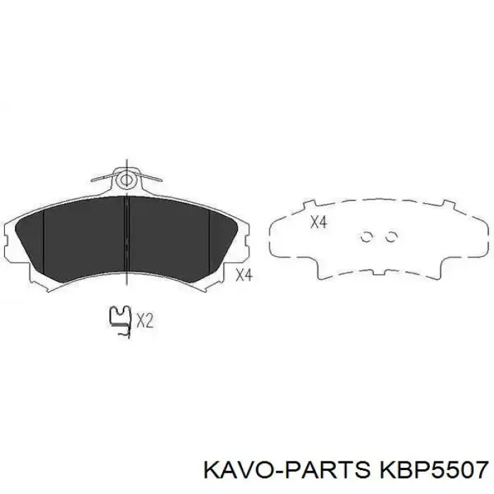 Передние тормозные колодки KBP5507 Kavo Parts