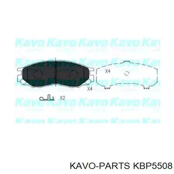 Передние тормозные колодки KBP5508 Kavo Parts