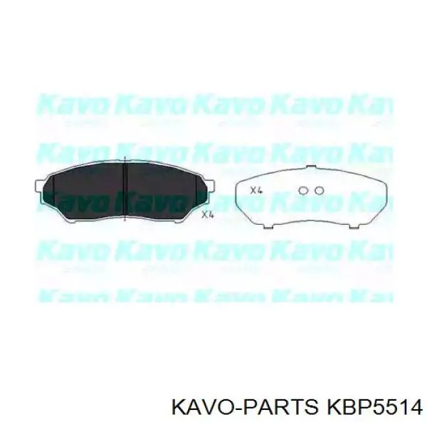 Передние тормозные колодки KBP5514 Kavo Parts