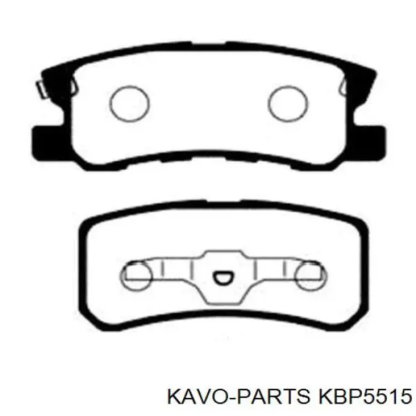 Pastillas de freno traseras KBP5515 Kavo Parts