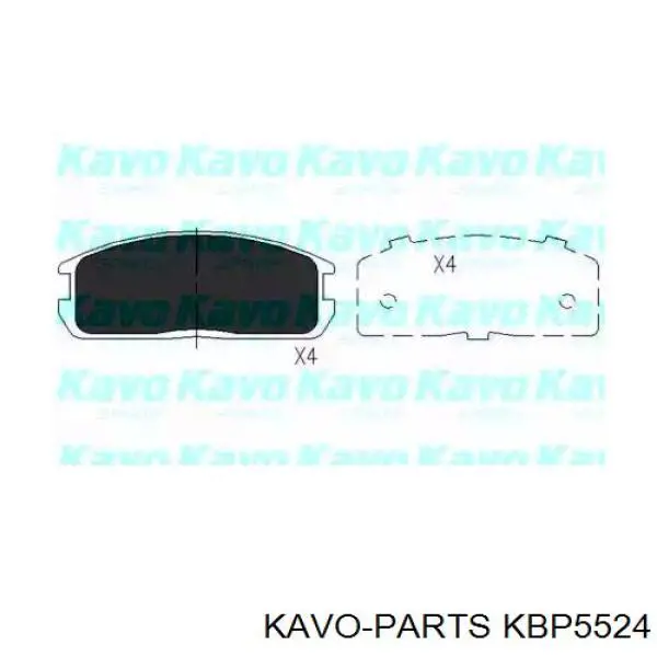 Передние тормозные колодки KBP5524 Kavo Parts