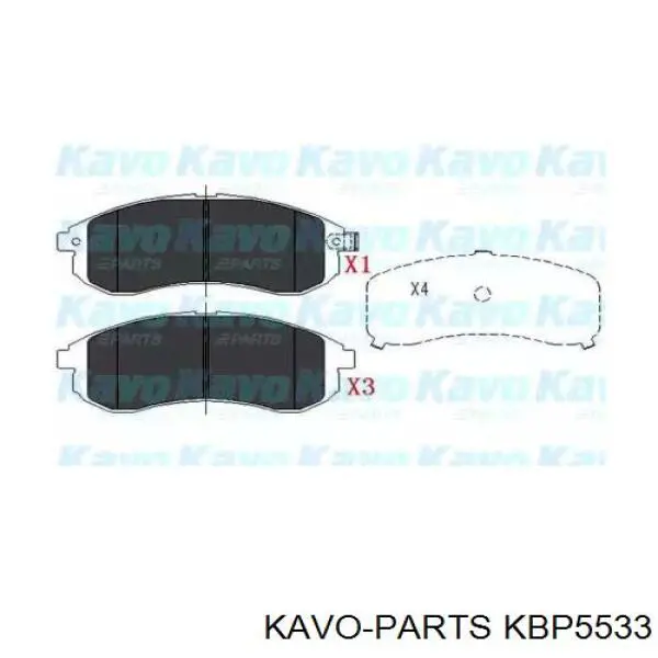 Передние тормозные колодки KBP5533 Kavo Parts