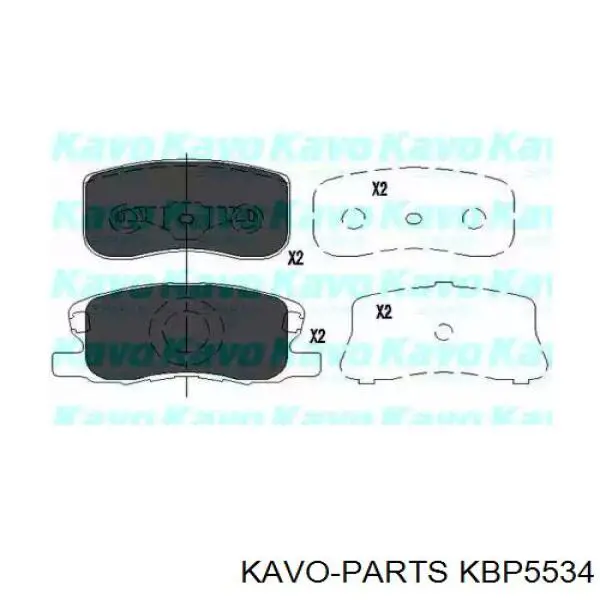 Колодки тормозные передние дисковые Kavo Parts KBP5534
