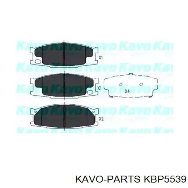 KBP5539 Kavo Parts колодки тормозные передние дисковые