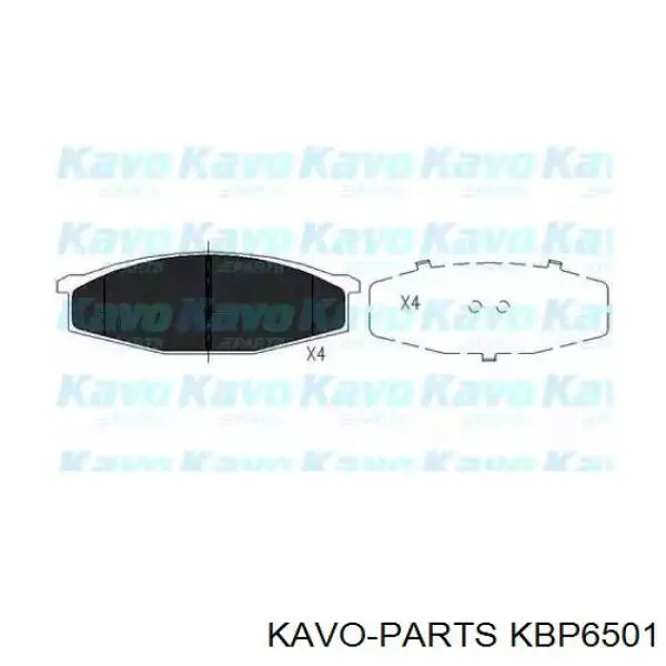 KBP6501 Kavo Parts передние тормозные колодки