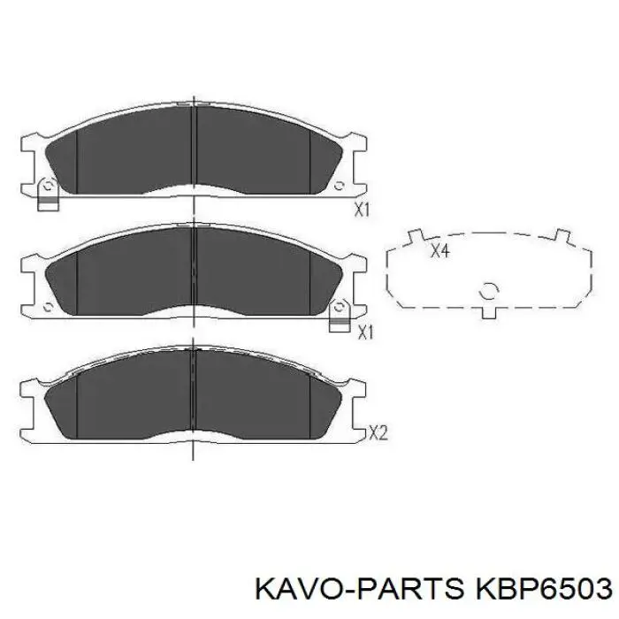 Передние тормозные колодки KBP6503 Kavo Parts