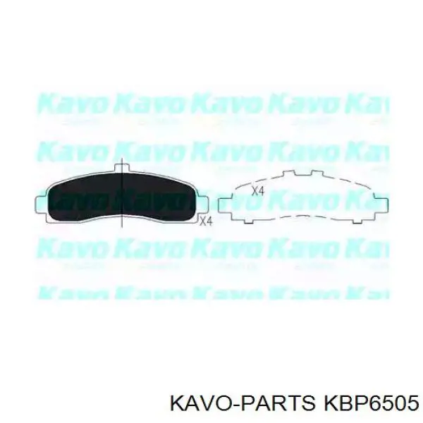 Передние тормозные колодки KBP6505 Kavo Parts