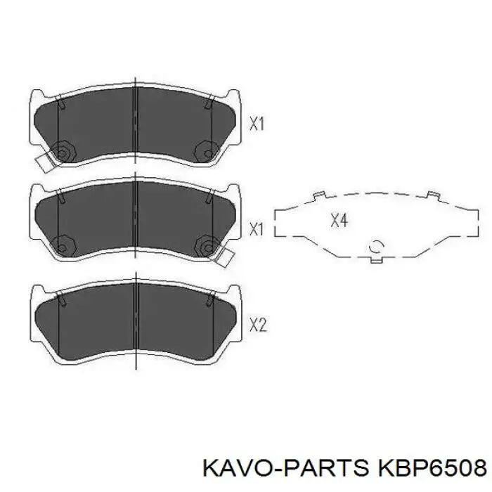 Передние тормозные колодки KBP6508 Kavo Parts