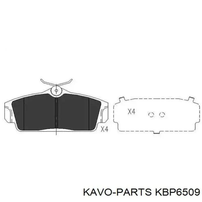KBP-6509 Kavo Parts колодки тормозные передние дисковые