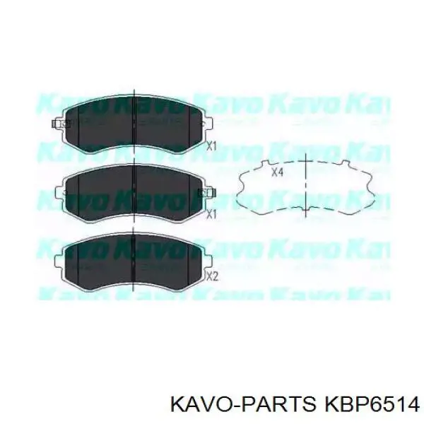 Передние тормозные колодки KBP6514 Kavo Parts