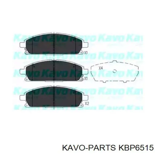 Колодки тормозные передние дисковые Kavo Parts KBP6515