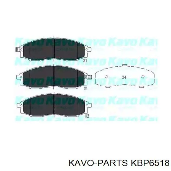 Передние тормозные колодки KBP6518 Kavo Parts