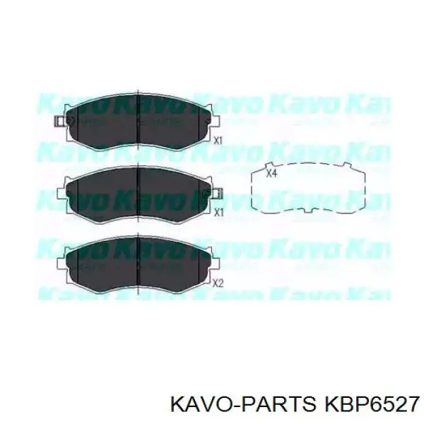 Передние тормозные колодки KBP6527 Kavo Parts