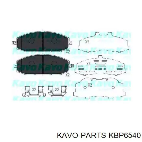 Передние тормозные колодки KBP6540 Kavo Parts