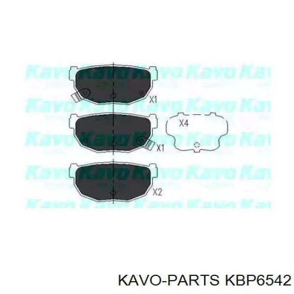 KBP-6542 Kavo Parts задние тормозные колодки