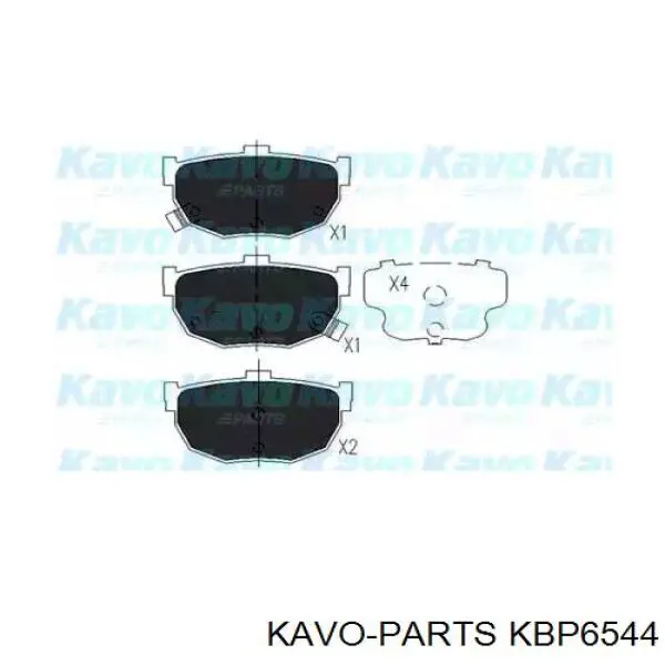 Задние тормозные колодки KBP6544 Kavo Parts