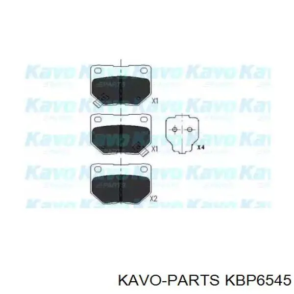 Задние тормозные колодки KBP6545 Kavo Parts