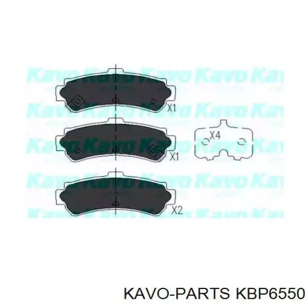 KBP-6550 Kavo Parts задние тормозные колодки