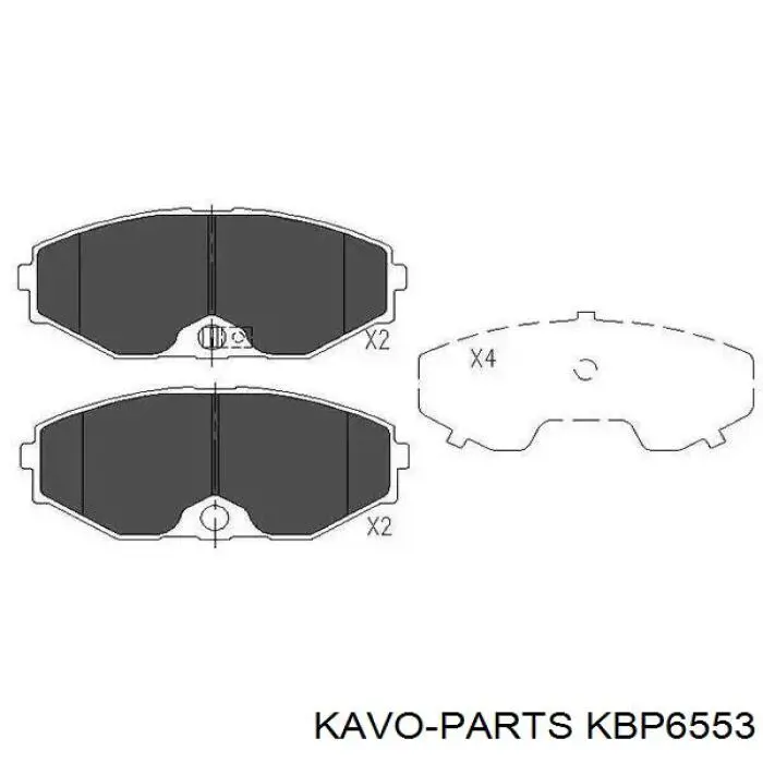 Колодки тормозные передние дисковые Kavo Parts KBP6553