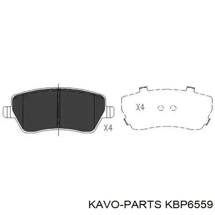 KBP-6559 Kavo Parts передние тормозные колодки