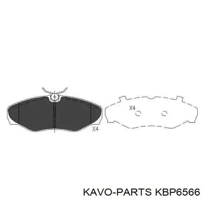 KBP-6566 Kavo Parts sapatas do freio dianteiras de disco