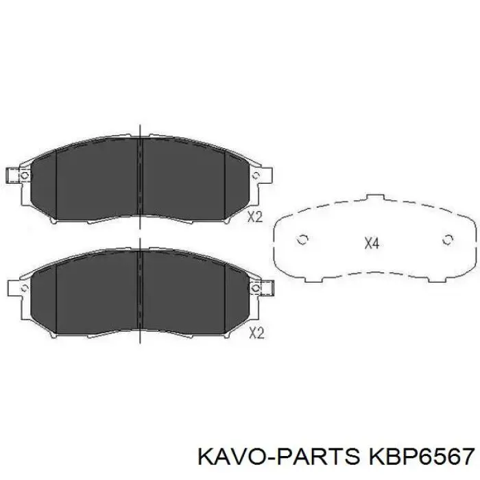 Передние тормозные колодки KBP6567 Kavo Parts