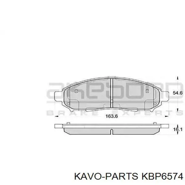 Колодки Kavo Parts KBP6574 цена, от 19.79 USD