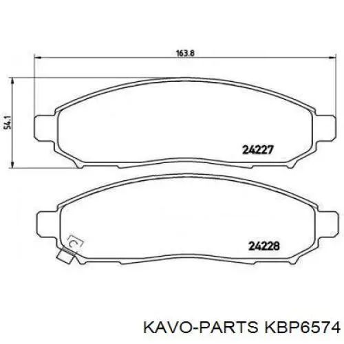 Купить KBP6574 Kavo Parts Колодки тормозные