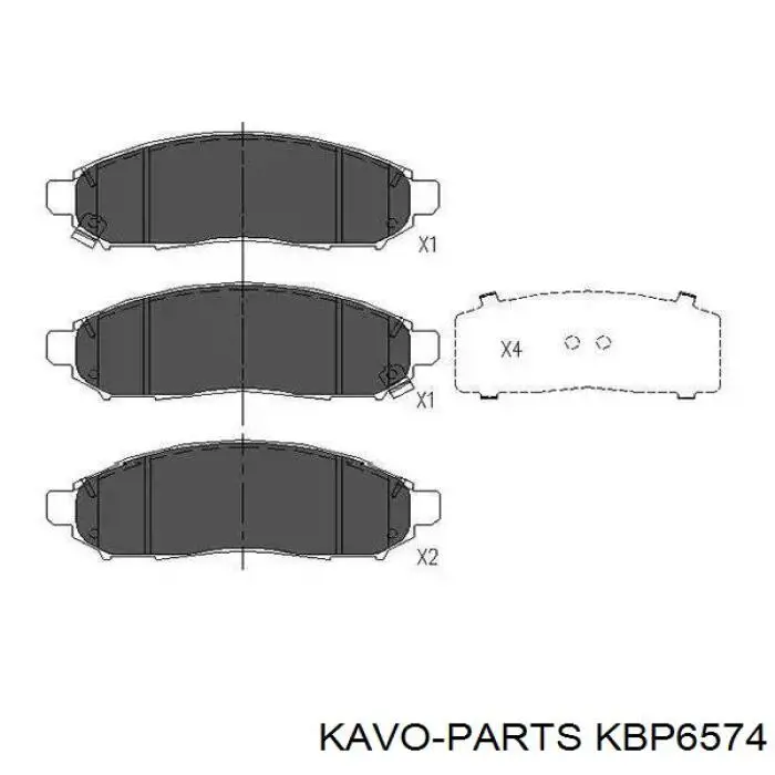 Колодки тормозные передние дисковые Kavo Parts KBP6574