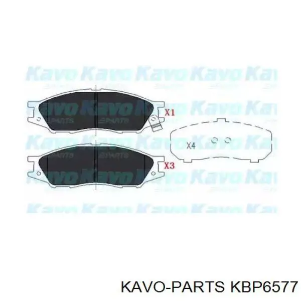 Передние тормозные колодки KBP6577 Kavo Parts