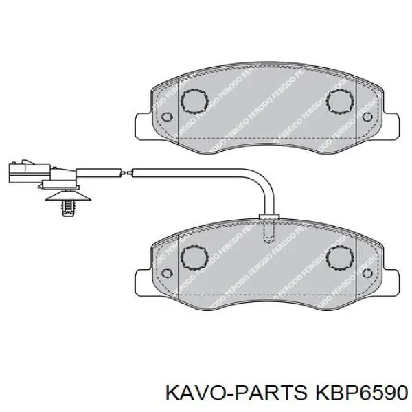 Задние дисковые колодки Kavo Parts KBP6590